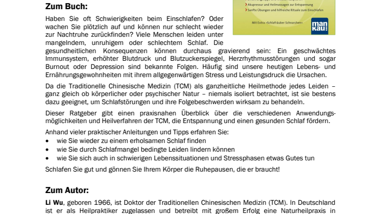Waschzettel Gesunder Schlaf - Taschenbuch
