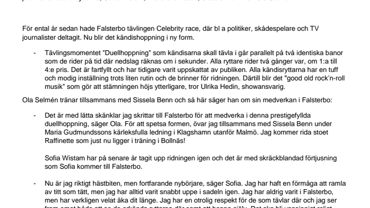 Kändishoppningen gör comeback i Falsterbo