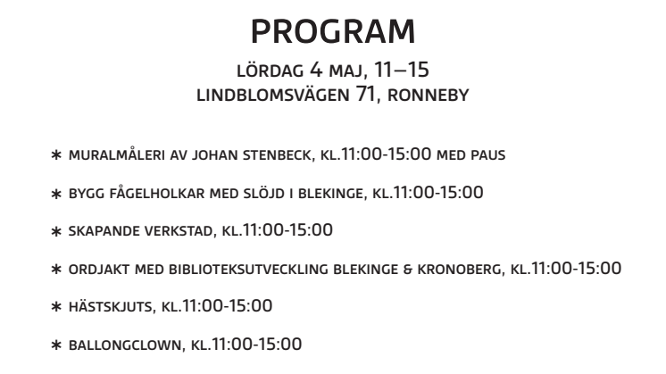 Pica Pica -  Familjedag på Hjorthöjden den 4 maj 