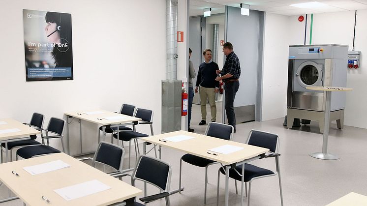 Ett av utbildningsrummen på Electrolux Professional Training Academy i Ljungby