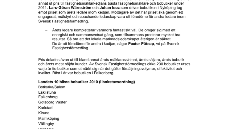 Årets ledare finns i Nyköping