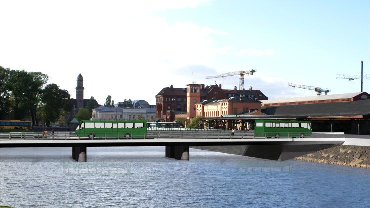 Bussbron vid Malmö Centralstation tar form 