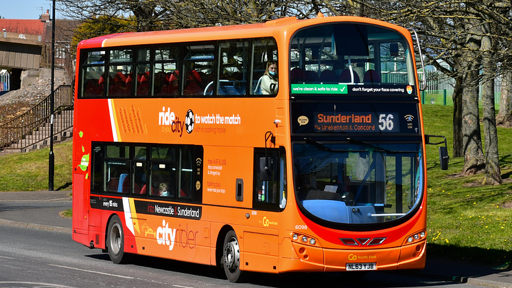 Bus services in and around Sunderland on SAFC's Wembley day - 21 May