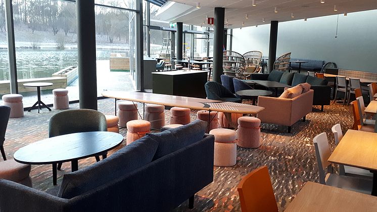 Interiörbild från nya Food & Co, Frösundavik