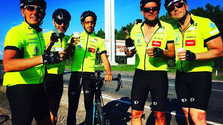 Teamet når 1000 km skål