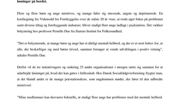 Vi kan ikke blive ved med at lade vores børn og unge mistrives