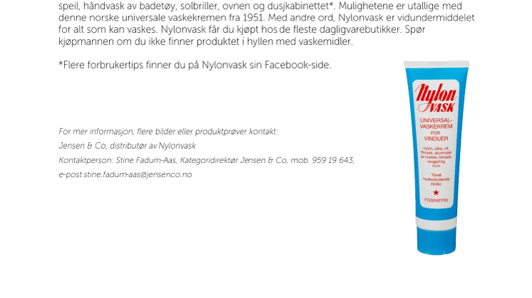 Vidundermiddelet Nylonvask!