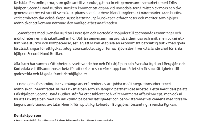 Ny second hand-butik för ökad integration