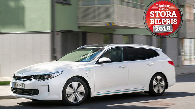 Teknikens Världs Stora Bilpris till Kia Optima Sportswagon Plug-In Hybrid 