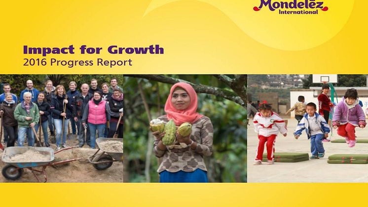 Mondelēz International compie importanti progressi nel raggiungimento degli Impact Goals 2020