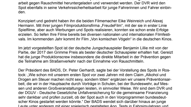 „Nur nüchtern ans Steuer“