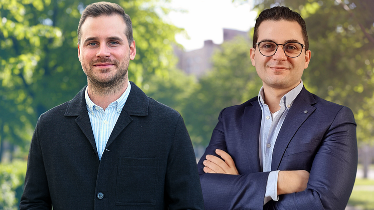 Från vänster: Hampus Holmgren (M) (foto: Diana Molinsky), Shadi Domat (L)  (foto: Veronica Björk). Bilden är ett montage.