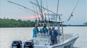 ACR offshore spokesperson George Poveromo and his 28ft fishing boat	