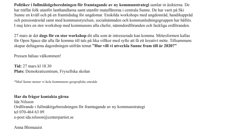Workshop om Sunnes framtid