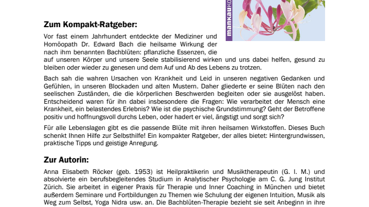 Waschzettel "Heilen mit Bachblüten"