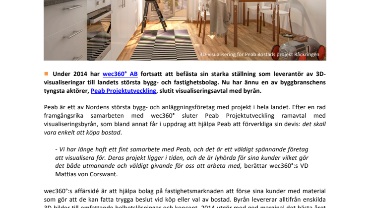Peab sluter stort visualiseringsavtal med wec360°