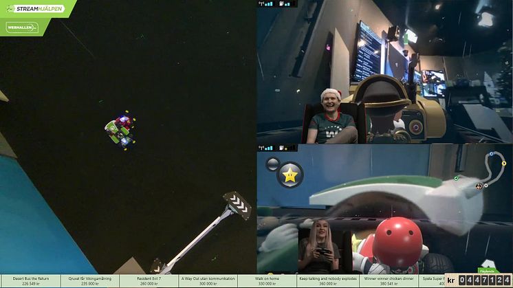 Mario Cart från Streamhjälpen 2020