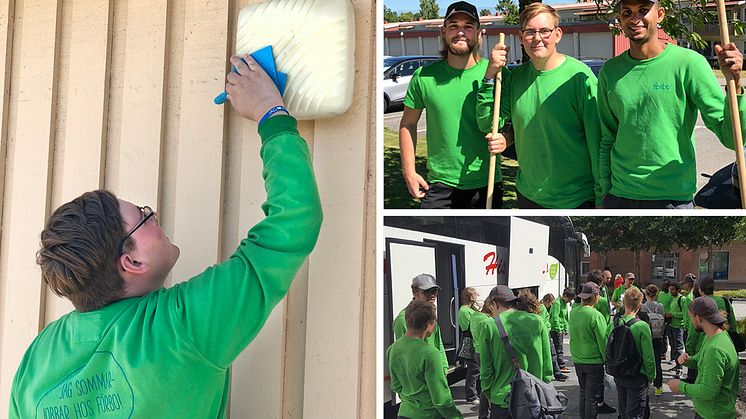 Förbos sommarjobbare gör fint i bostadsområdena