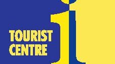 Blågul turistbyrå i Halmstad
