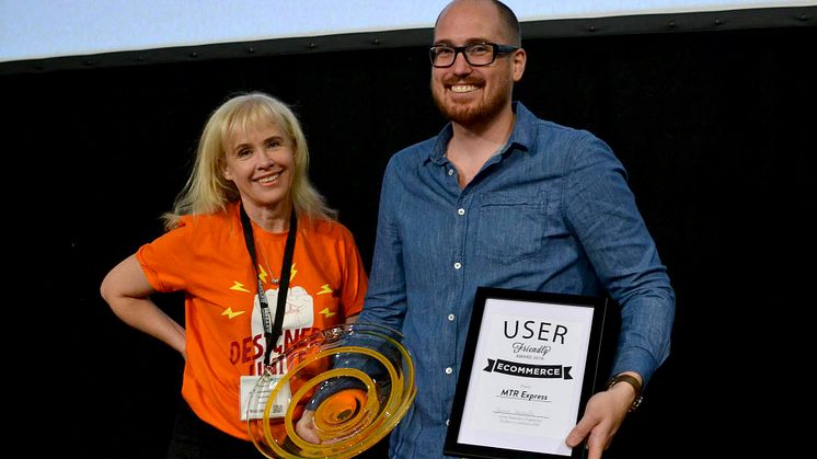 Ditte Hammarström, Creative Director Snowfire och MTR Express webbdesigner Robert Lundberg