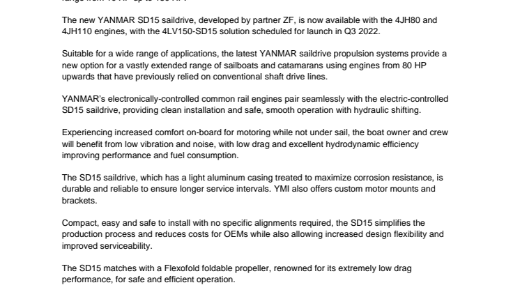 16 Dec 2021 - YANMAR Offers Largest Saildrive Line-up with Launch of SD15.pdf