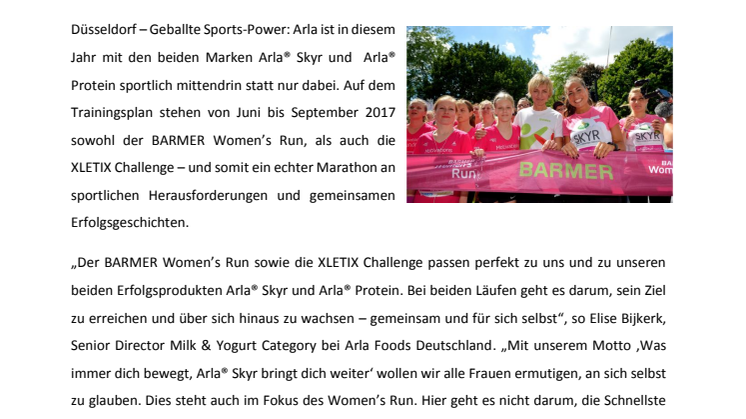Arla feiert den Sport: Mit Teamgeist, Motivation und voller Kraft ans Ziel