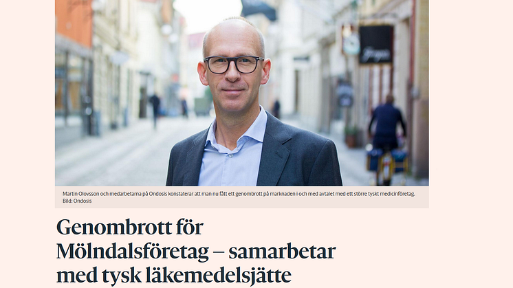 OnDosis i GP: Genombrott för Mölndalsföretag – samarbetar med tysk läkemedelsjätte
