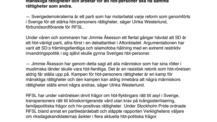 Blocköverskridande samarbeten nödvändiga för att genomföra viktiga hbt-reformer