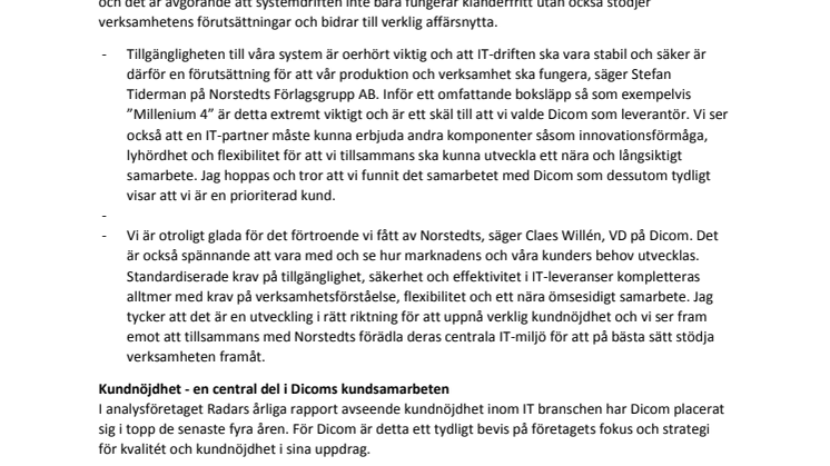 Tydlig verksamhetsförståelse grundläggande för Norstedts nya IT-driftavtal