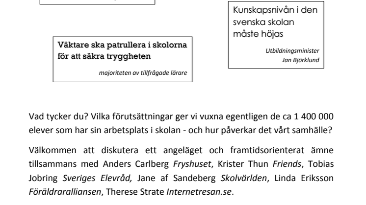 Flyer Almedalen