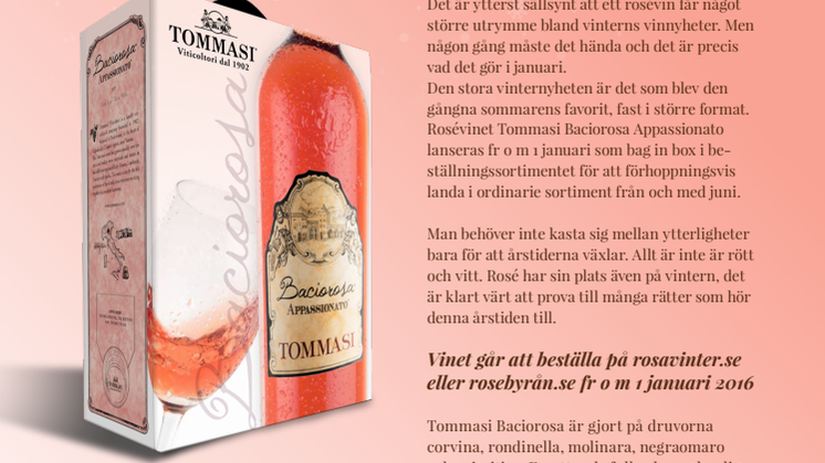 Tommasi Baciorosa Appassionato - allt är inte rött eller vitt!