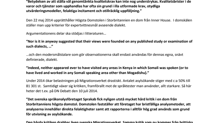 Heckschers granskning klar – Migrationsverket gör om upphandling?
