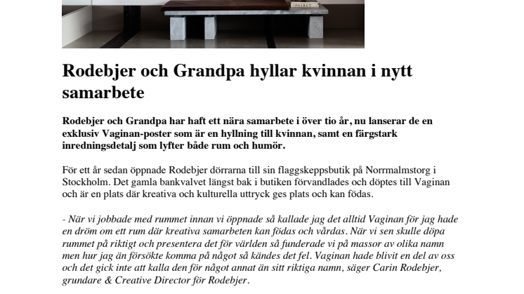 Rodebjer och Grandpa hyllar kvinnan i nytt samarbete  