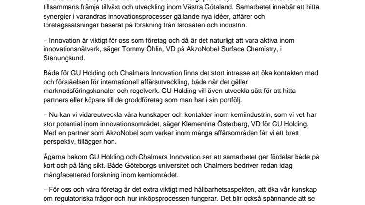 Nytt samarbete för att främja tillväxt i Västra Götaland