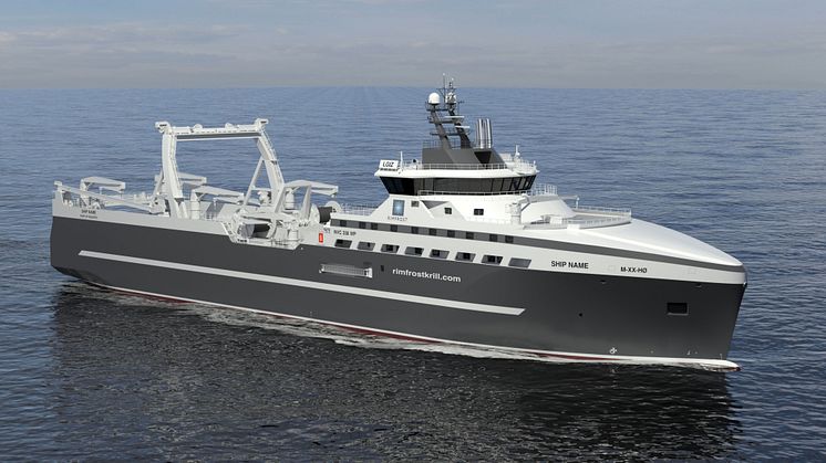 Rimfrost’s innovative new Kongsberg Maritime-designed krill fishing vessel