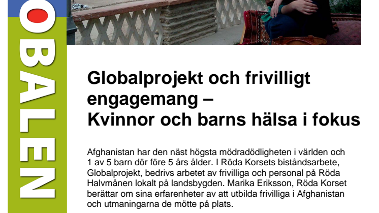 Global projekt och frivilligt engagemang – Kvinnor och barns hälsa i fokus