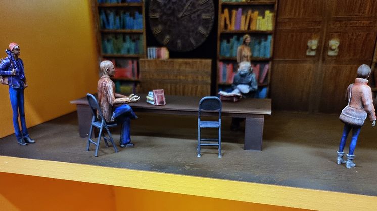 Bernie Sanders besöker (mini)Stadsbiblioteket i Stockholm