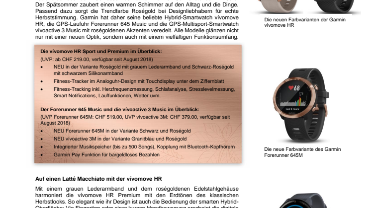 (Rosé-)Goldener Herbst mit Garmin
