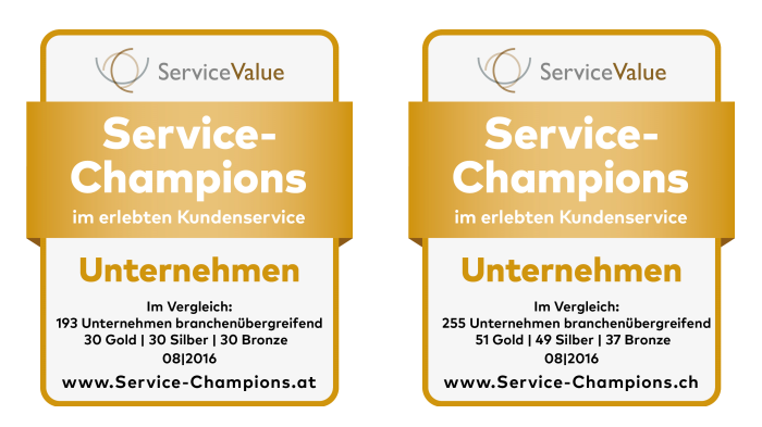 Service-Champions in Österreich und der Schweiz gekürt