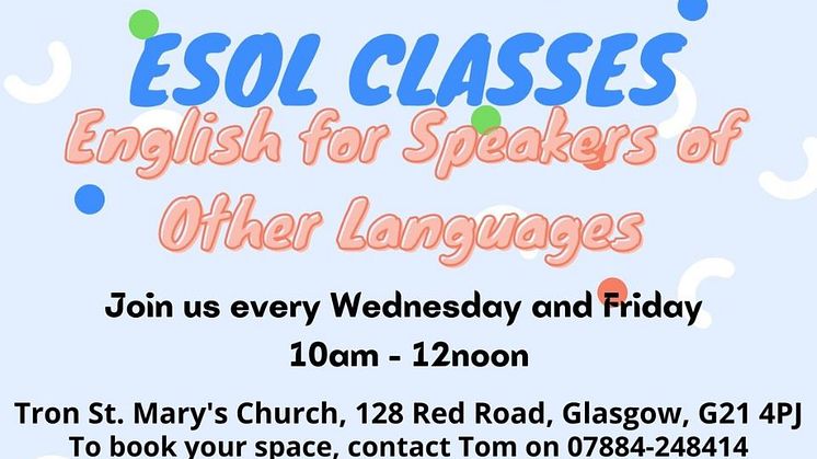 ESOL Classes at Tron St Mary's Church 