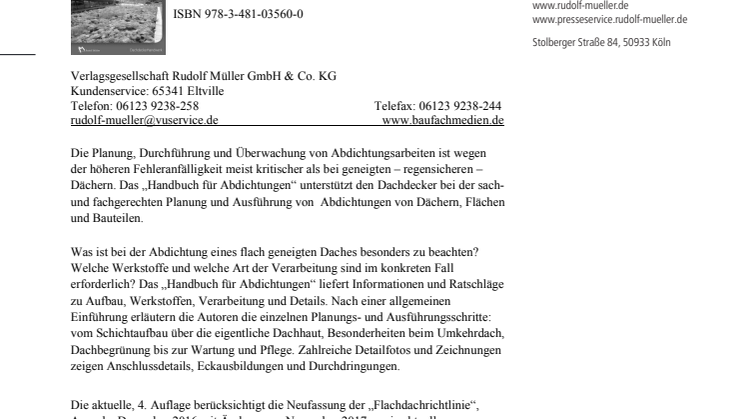 Handbuch für Abdichtungen