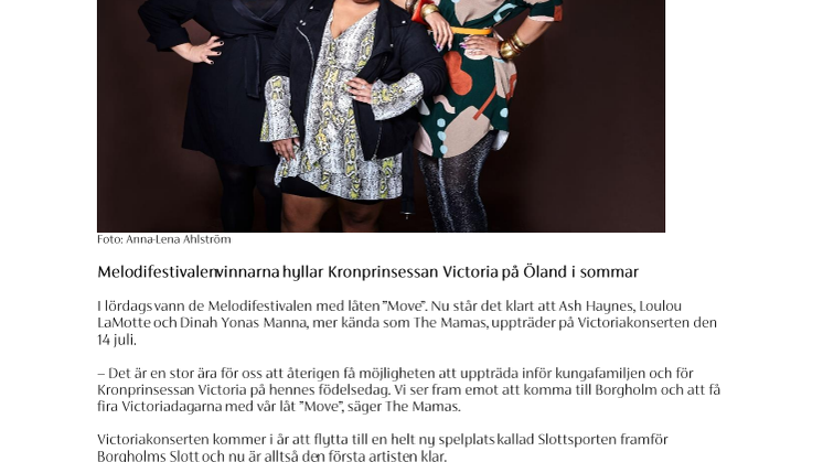 The Mamas uppträder på Victoriakonserten