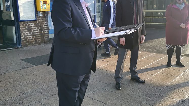 Steve White, Chief Operating Officer at GTR, signs new homelessness Charter