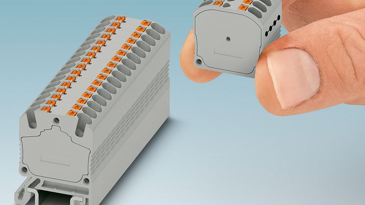 MP 1,5 monterad på DIN-skena NS 15 och MPI 8X1,5