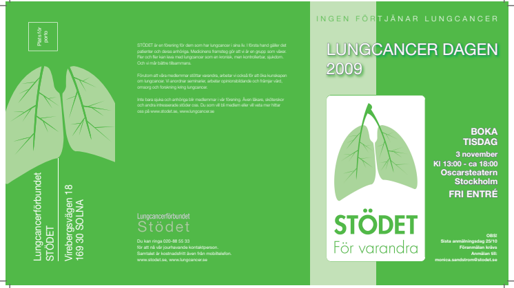 Inbjudan till Lungcancerdagen 2009 som pdf