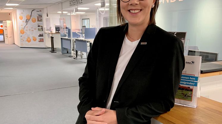 Evelina Prins är ansvarig för uthyrningen på Eidar och berättar att Bostad Direkt är en efterlängtad satsning.