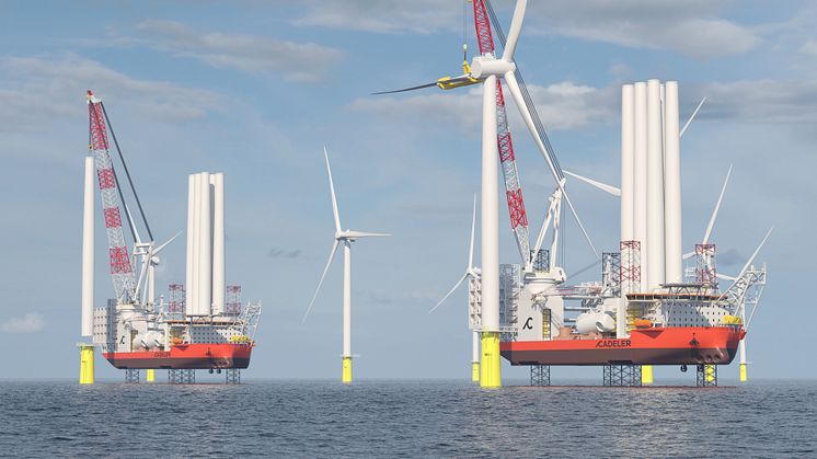 Cadeler’s new Wind Turbine Installation Vessels will be built by COSCO Shipping (Qidong) Offshore and fitted with Kongsberg Maritime’s field-proven integrated solution for WTIV operation