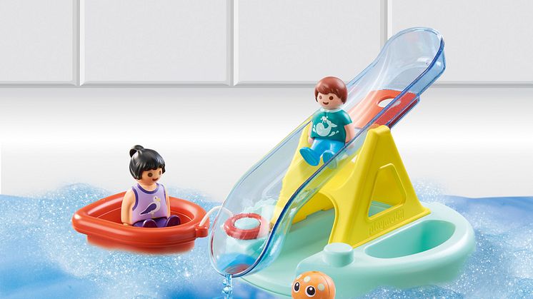 PLAYMOBIL 1.2.3 AQUA_Badeinsel mit Wasserrutsche (70635)