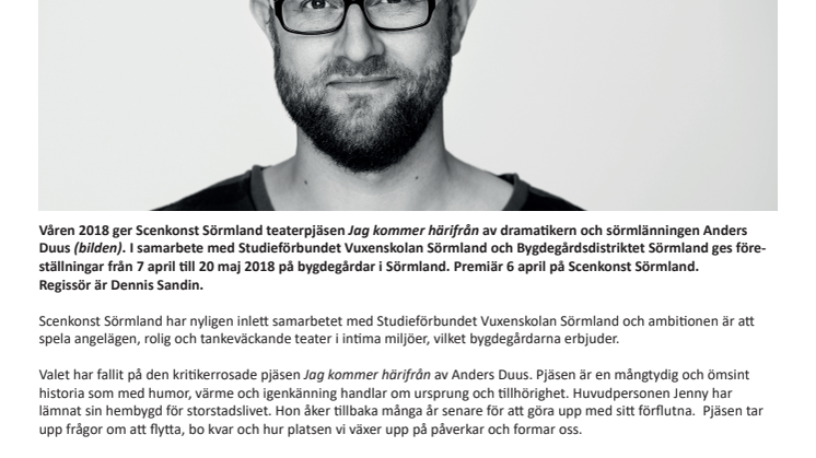 Scenkonst Sörmlands teaterpjäs i vår; humor, värme och musik