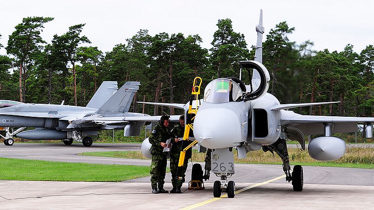 Finnish fighter division participates in the task of defending Sweden